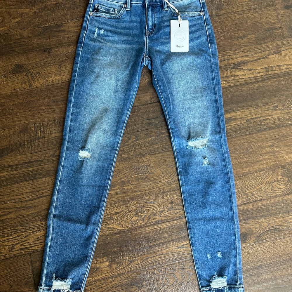 KanCan Dark Blue Distressed Skinny Jeans